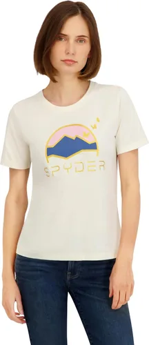 Vista 7 de Spyder Camiseta de manga corta con estampado de atardecer simple para mujer Diseño de hongo