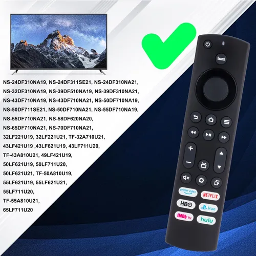 Vista 2 de Para Toshiba Insignia TV Remote Reemplazo NS-24DF310NA21 NS-24DF311SE21 NS-24DF310NA19 NS-39DF510NA19 NS-39DF310NA21. NS-RCFNA-21 NS-RCFNA-19