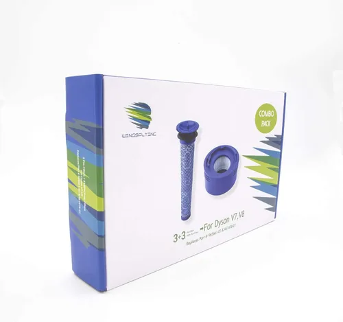 Vista 5 de Paquete de 6 filtros de vacío para aspiradoras Dyson V8+, V8, V7 Absolute Animal Motorhead, 3 filtros HEPA y 3 prefiltros, reemplaza la pieza #