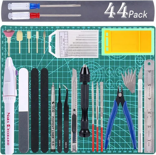 Vista 2 de Kit de herramientas de modelo Gundam, kit de herramientas Gunpla, herramientas básicas, juego de manualidades con caja de plástico, kit