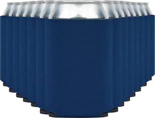 Vista 43 de Fundas enfriadoras de latas de cerveza en blanco (paquete de 14) fundas enfriadoras de latas de cerveza con aislamiento suave - Fundas negras lisas