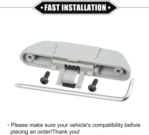 Vista 7 de Manija de sombra trasera para techo corredizo compatible con Audi Q7 2010-2015, plástico duradero gris