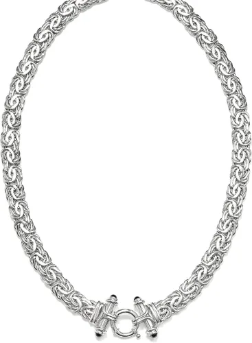 Vista 4 de Ross-Simons Collar bizantino de plata esterlina con ónix negro