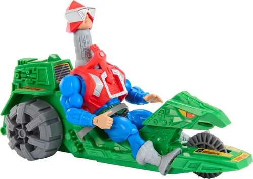 Vista 5 de Masters of the Universe Origins Figura de acción y vehículo, destripador de tierra y Mekaneck, juguete MOTU inspirado en los años 80 con accesorios