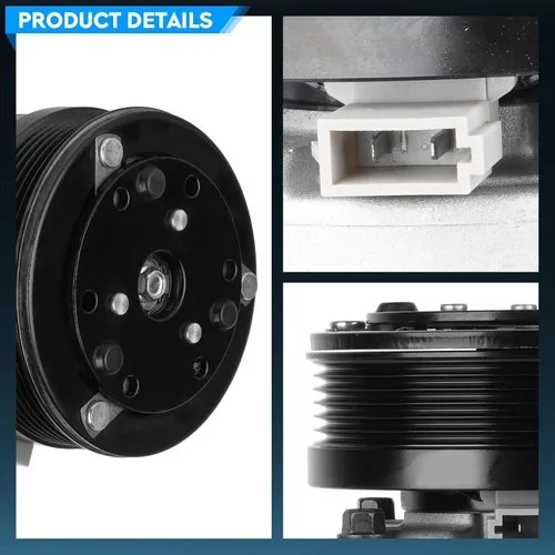 Vista 2 de TadaMark - Compresor de CA con embrague compatible con Ford Taurus 3.0L 2001-2007, para Mercury Sable 3.0L 2001-2005