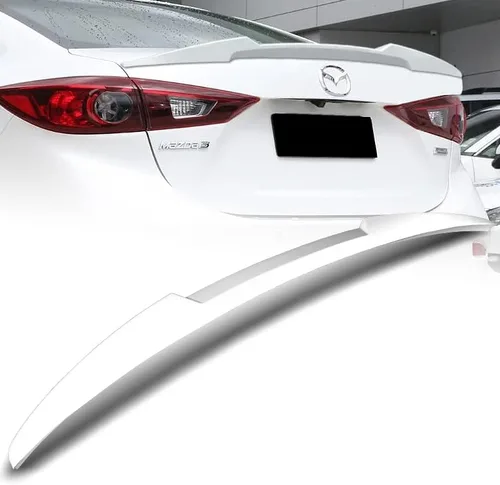 Vista 7 de DriftX Performance - Ala de alerón para tapa de maletero compatible con Mazda 3 Sedan W-Power 2014-2018 con tapa de maletero (pintura de carbono)