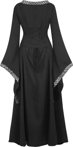Vista 132 de Kranchungel - Vestidos renacentistas de estilo medieval/irlandés/campesino para mujer; disfraz de hada, para bailes