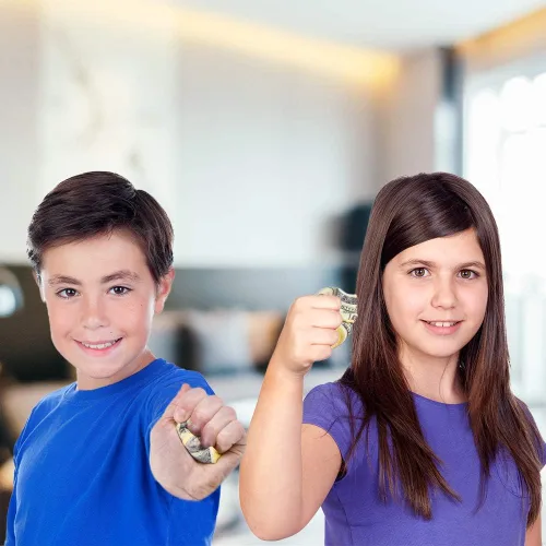 Vista 5 de ArtCreativity Juego de 4 juguetes para aliviar el estrés, para niños y adultos, recuerdos de fiesta de casino, sensoriales para niños, suministros
