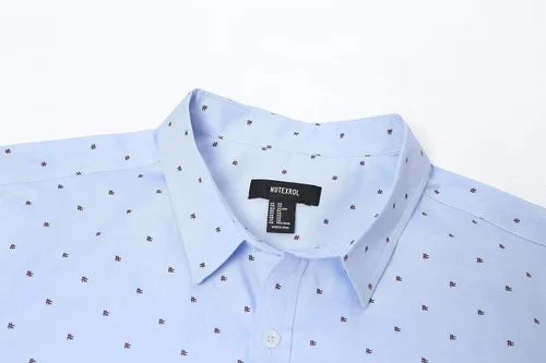 Vista 3 de Camisa casual de manga corta con estampado de lunares para hombre