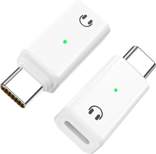 Vista 10 de MoKo Adaptador de audio Lightning a USB-C, no para micrófonos/carga/transferencia de datos, USB C macho a hembra, adaptador de auriculares Lightning