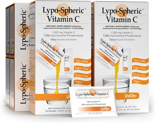 Vista 7 de LivOn Laboratories Lypo–Spheric Liposomal Vitamina C 1000mg 30 paquetes – Sin azúcar, apoyo inmunológico, a base de plantas – Fácil de tragar