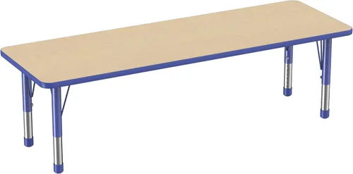 Vista 16 de FDP - Mesa rectangular para actividades escolares y aulas (24 x 36 pulgadas), patas gruesas para niños pequeños, altura ajustable de 15 a 24