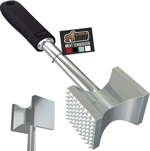 Vista 11 de GORILLA GRIP - Ablandador de carne patentado, multiuso, de doble cara, para carnes, mariscos, nueces, dulces, hielo, libra de chuleta de cerdo, sin