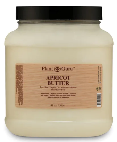 Vista 5 de Mantequilla corporal de albaricoque 4 oz. 100% pura cruda fresca natural prensada en frío. Piel, cabello, crema hidratante de uñas, cremas