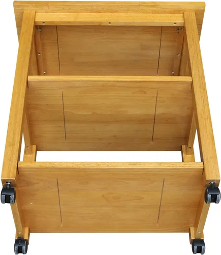 Vista 7 de International Concepts - Carrito mediano para microondas, color roble MEDIUM OAK