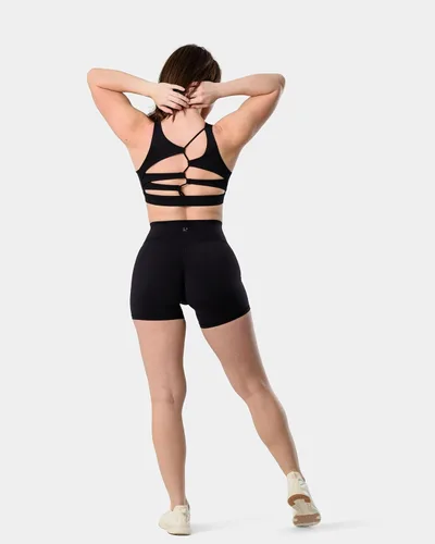 Vista 3 de Kamo Fitness Featherlite Enhance - Pantalones cortos de ciclismo para mujer, 6 pulgadas, sin costuras frontales, suaves, ligeros, levantamiento