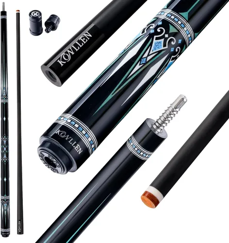 Vista 30 de KONLLEN 2.0 Carbon Fiber Pool Cue, Low Deflection Billiard Stick 58-inch cue with 12.5mm tip and pro taper shaft supports stable control for