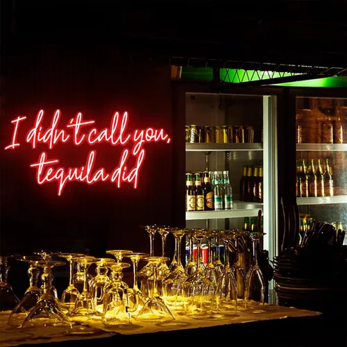 Vista 13 de Letrero de neón con texto en inglés «All You Need Is Tequila» de 23 pulgadas, para decoración de pared para el hogar, bar, pub, club