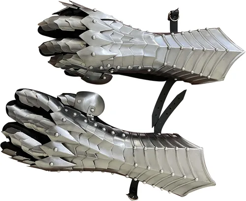 Vista 8 de AnNafi Guanteletes de fantasía SCA Armor Guanteletes Guantes de hierro Guantes de armadura medievales totalmente funcionales hechos a mano
