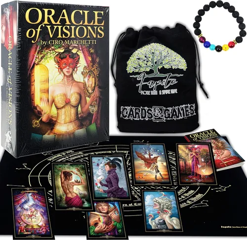Vista 10 de Paquetes de cartas de tarot y oráculos para adivinación y chakras (oráculo de luz oscura)