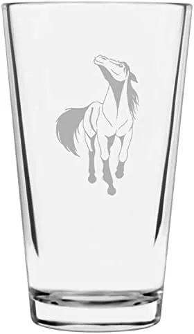 Vista 73 de Shetland Pony (cuerpo) - Vaso de pinta grabado con temática de caballo alternativo de 16 onzas