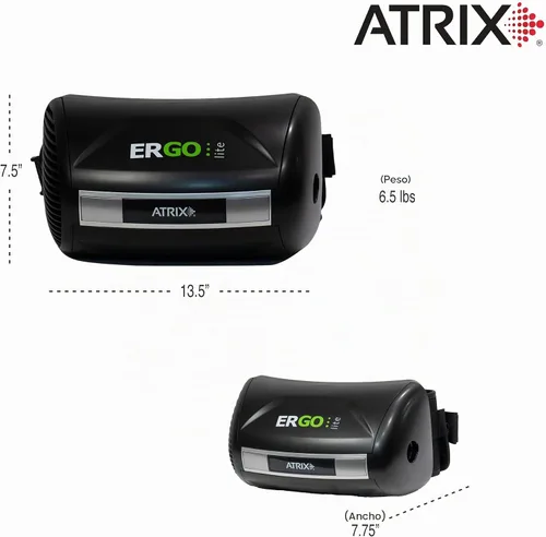 Vista 10 de Atrix - VACHV1 ERGO Lite - Aspiradora de cadera ligera, potente y ergonómica con cable Negro