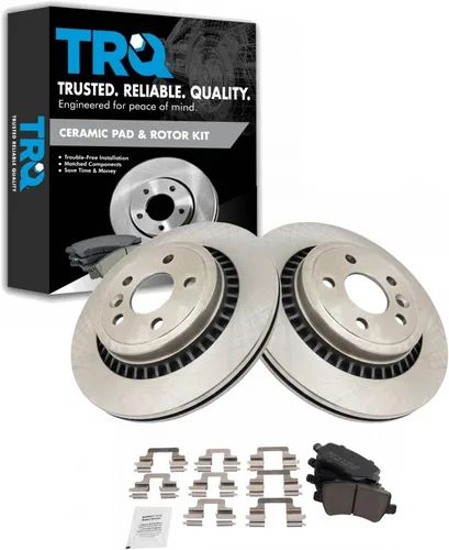 Vista 83 de TRQ Juego de pastillas de freno y rotor de cerámica trasera compatible con Honda Accord V6 1998-02 3.0L con frenos de disco traseros 02-06 Acura RSX