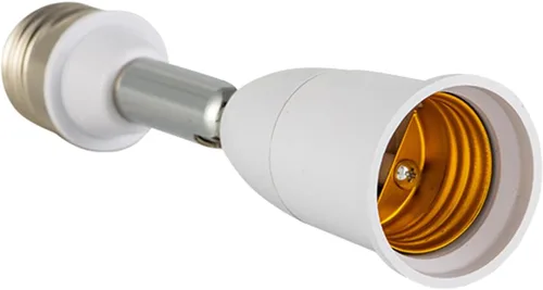 Vista 9 de Adaptador extensor de enchufe de bombilla E26/E27, accesorio de luz flexible de 180 grados E26/E27 a E26/E27 Base ajustable E26/E27 Extensor