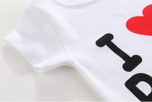 Vista 7 de ZAV Ropa de bebé unisex para bebés, gemelas I Love Papa I Love Mama