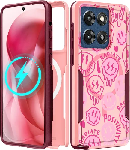 Vista 81 de Funda para Moto G 5G 2024 – Compatible con MagSafe para mujeres y niñas, bonita funda protectora magnética para teléfono, diseño femenino Kawaii