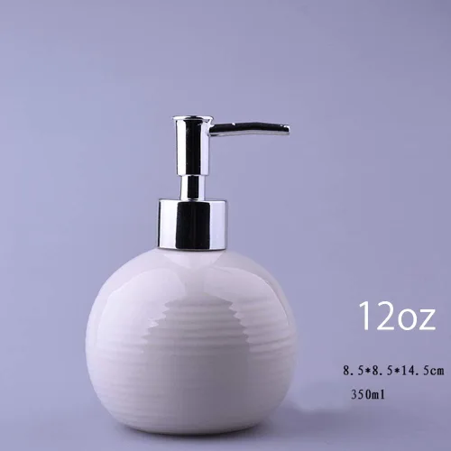 Vista 2 de 123Arts Dispensador de jabón retro de cerámica con bomba botella de jabón botella de loción