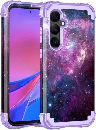 Vista 53 de Miqala Funda para Galaxy S24 5G, brilla en la oscuridad, tres capas, resistente, a prueba de golpes, protección completa, parachoques de plástico