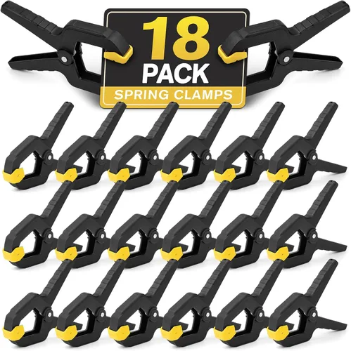 Vista 14 de Clips resistentes, paquete de 12 abrazaderas de resorte, abrazadera grande Naranja