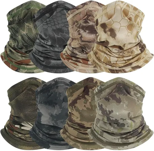 Vista 6 de 8 unidades de polaina de cuello refrescante para hombres y mujeres Gator Bandana cara bufanda cubierta pesca motocicleta transpirable protección