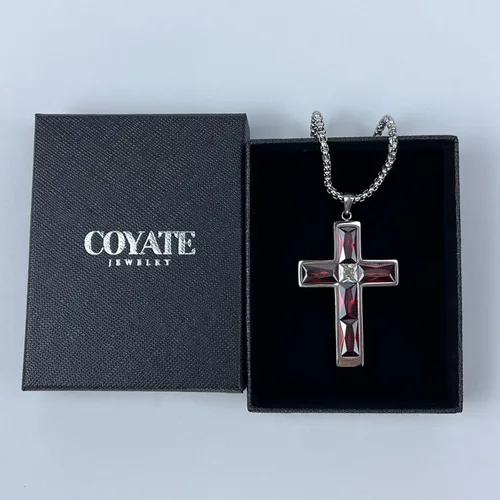 Vista 5 de COYATE Collar de cruz para hombre