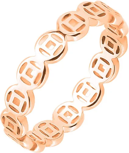 Vista 6 de HUASAI Anillo de Feng Shui de cobre para hombres y mujeres, anillo de dinero de la fortuna, anillo de dedo de oro rosa, anillo de plata, joyería