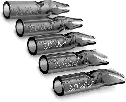 Vista 4 de 5 puntas de filtro de vidrio W'cked reutilizables para conos de papel rodante preenrollados, cigarrillos delgados, boquillas de punta rodante