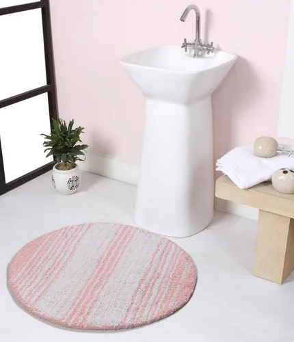 Vista 55 de Home Weavers Gradation Collection - Alfombra de baño 100% algodón, suave y absorbente, antideslizante, lavable a máquina, rectangular, 17 x 24 Beige