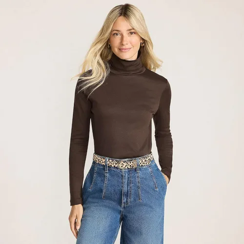 Vista 19 de Lands' End Supima - Suéter de cuello alto y mangas largas para mujer