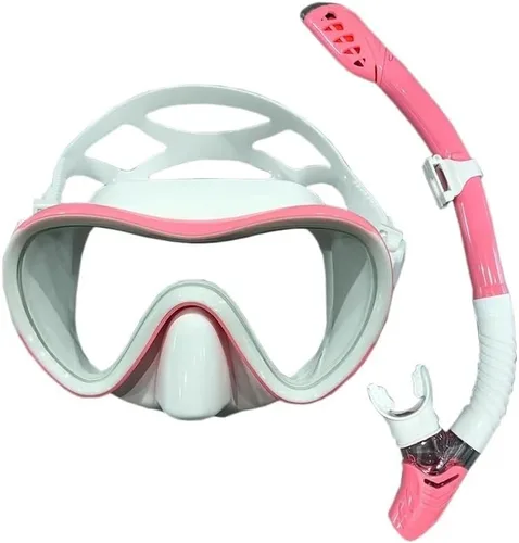 Vista 6 de Equipo de snorkel profesional de buceo para adultos, falda de silicona, gafas antivaho, gafas de natación, máscaras de buceo máscara de snorkel