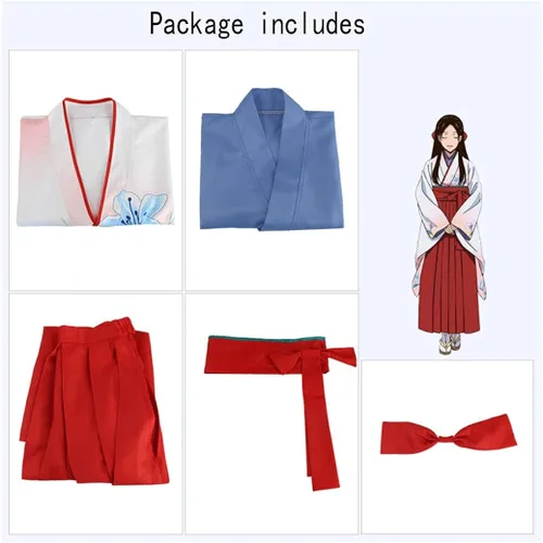 Vista 7 de BoerMee Disfraz de anime Yuriko Nishinotoin Kimono Kakegurui para mujer