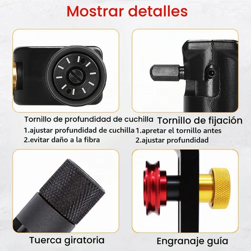 Vista 3 de Cuchillo Transversal de Pelado de Cable Blindado 4-10MM - Pelacables de Fibra Óptica FTTH Cortador de Cable de Fibra Blindado - Herramienta