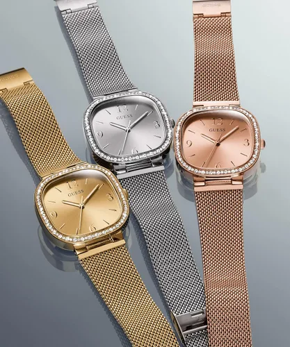 Vista 9 de GUESS Rounded Square Case Watch