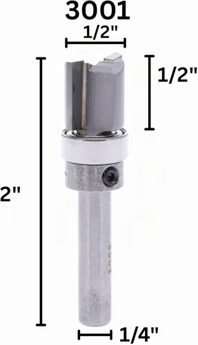 Vista 2 de Whiteside Router Bits 3001 broca de plantilla con rodamiento de bola