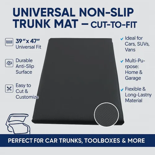 Vista 2 de Dependable Industries - Tapete antideslizante premium para maletero de automóvil, forro de carga universal cortable que protege contra la suciedad