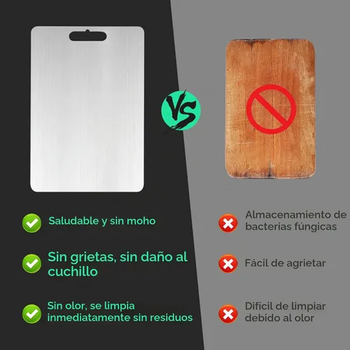 Vista 2 de Tabla de cortar de titanio, 2 tablas de cortar de titanio para cocina Nueva tabla de cortar de titanio de doble cara de grado alimenticio