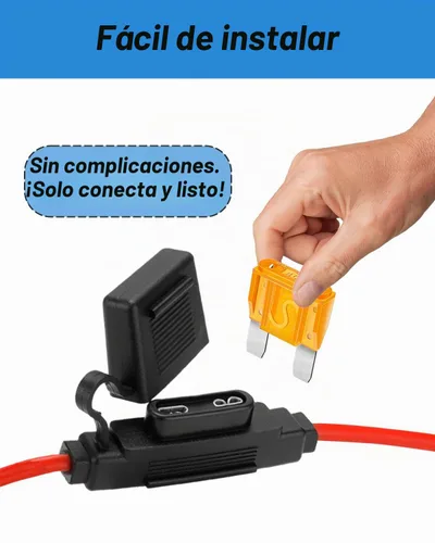 Vista 6 de Riseuvo Paquete de 2 portafusibles maxi de 10 AWG 12V con 2 fusibles de 40
