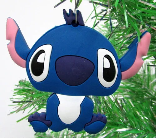 Vista 4 de Stitch - Juego de adornos navideños (diseño único inastillable)