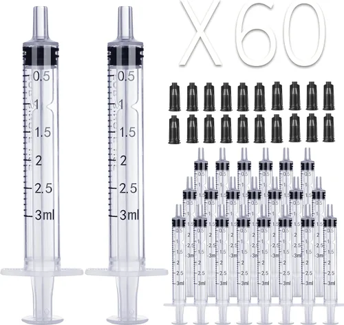 Vista 17 de Jeringa de 1ml sin aguja - 1 ml Jeringas pequeñas de plástico estériles empaquetadas individualmente con tapa para estudiantes de medicina