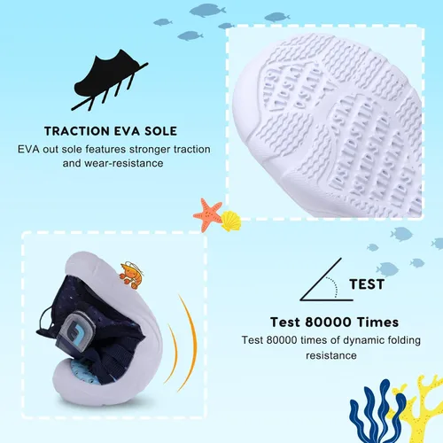 Vista 4 de JOINFREE Zapatos de agua para niños y niñas, transpirables, Qucik, tenis de agua seca, sandalias deportivas de playa, ligeras, descalzas, flexibles
